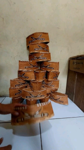 Peci kulit kayu honai motif pedang tinggi 8 9 10 11 12