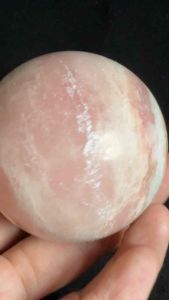 (Real Unit) Pink Opal Stone Stone Ball 309g 59.8mm+ Display Décor粉澳宝 粉欧珀球-送底桌(S/n: O14)