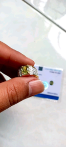 Cincin Natural Green Tourmaline (Albaite) NTD (No Treatment Detection) dijamin asli natural dengan memo yang sudah teruji di laboratorium permata