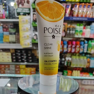 Poise Facial Foam Clear Shine Oil Control 100gr (untuk wajah berminyak bersih dan segar)