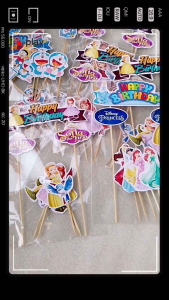 1 set toper / toper full bambu / cake toper / hiasan kue / perlengkapan ultah