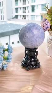 【现货】70mm天青石球摆件|宁静疗愈 × 清晰表达 × 空间净化 ✨ Celestite Sphere|Calm • Communication • Energy Cleansing