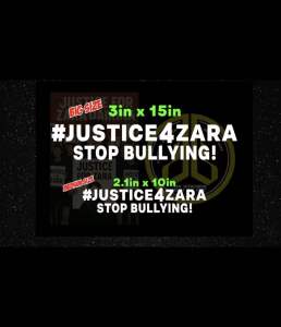 JusticeForZara Sticker- Big Size utk MPV SUV Lorry & Medium size for Car