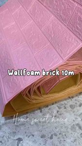 Kawaii Wallpaper - 10 meter x 70cm 1gulung Wallpaper Dinding 3D Brick Solid Color Character / wallpaper 3D Foam tebal 3mm High Quality
