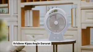 Krisbow Kipas Angin Darurat Rechargeable 20 Cm - Putih