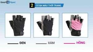 Găng tay hở ngón Nam - Nữ tập gym Aolikes 110