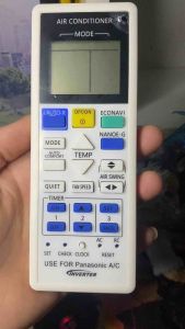 Remote Điều Khiển Máy Lạnh Panasonic Inverter Màu Trắng Tặng Kèm Pin - Phụ Kiện Máy Lạnh Chính Hãng