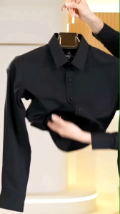 Kemeja Polos Wanita Lengan Panjang Model Slimfit Kemeja Basic Kantor Kasual