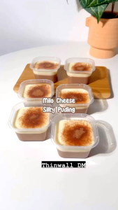 Thinwall Persegi 120 ml - Thinwall Kotak Persegi Tutup Cembung Wadah Square 25pcs