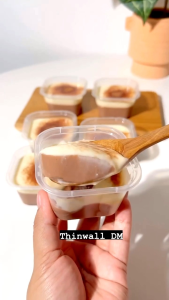 Thinwall Persegi 120 ml - Thinwll Kotak Persegi Tutup Cembung Wadah Square 25pcs