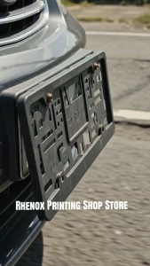 Rhenox Car Metal Plate Protector Powder coat and Stainless Finished 15x5.5 inch