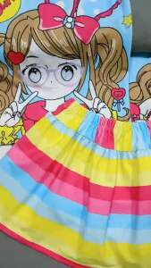 10-40kg Bộ áo dây và chân váy có chip trong cho bé gái- thun lạnh 3D mickeys bao đẹp 704