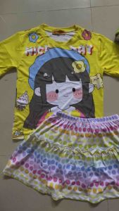 (11-22kg) đầm váy bé gái áo và chân váy GIẢ JEANS có quần trong thun lạnh 3D mềm mịn mát bền đẹp (703)