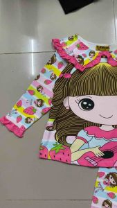 (22-40kg) Bộ tay dài quần dài bé gái thun lạnh 3d co giãn 4 chiều mềm mịn đẹp (MSP 302)