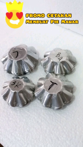 PROMO PROMO ISI 20 BIJI - CETAKAN KUE PIE MOTIF 8 MAWAR | KUE SUS | PIE BUAH BERBAGAI UKURAN