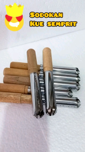 PROMO 2 MOTIF - CETAKAN KUE SEMPRET SEMPRIT DORONG BAHAN KAYU DAN STAINLESS