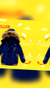 JAKET ANAK PEREMPUAN/LAKI-LAKI 1-12 WINTER/GELEMBUNG BULU KEPALA LEPAS