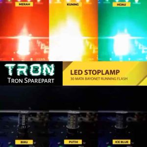 Lampu Rem Running Kedip 30 LED 2 Kaki 1157 Universal 12V Motor Mobil