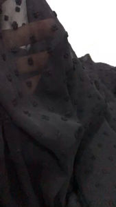 Vải voan thêu hạt màu đen mềm rũ (khổ 1m5)may đầm váy áo kiểu áo dài thiết kế thời trang