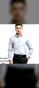 BOSS Kemeja Polos Pria Lengan Panjang Regular Abu