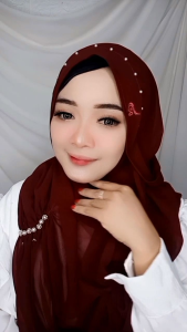 New Pastan Vidhia Zaura Hijab Instan Kerudung Ceruty Jilbab Payet