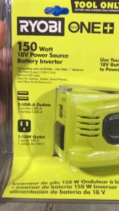 Ryobi 150-Watt Power Source for ONE+ 18V Battery (Tool Only)
