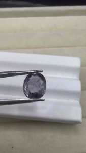 Purplish Grey Spinel Ceylon natural 3.1 ct Gemstone 7.9x9.7mm oval shape