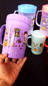 cangkir plastik besar mug plastik besar + tutup motif barista lucu