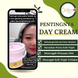 Orlin Beauty Paket Krim Siang + Krim Malam Brightening Mencerahkan Wajah Anti Kusam
