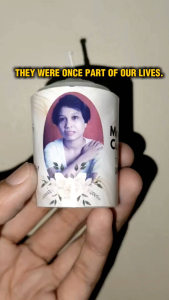 Personalized Vigil Candle for love one in heaven vinyl sticker waterproof