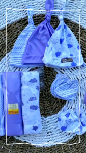 Paket Hemat Aksesoris Baby Bedong Topi & Sartaki Arista Baby