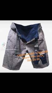 Celana Pendek Motif Bolak Balik Impor & Free Belt