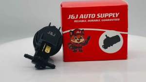 J&J Windscreen Wiper Washer Water Tank Motor Pump for Honda Fit Jazz Odyssey (2008-2012) - 76806-SHJ-A01 - 2-pin Socket - 12V DC