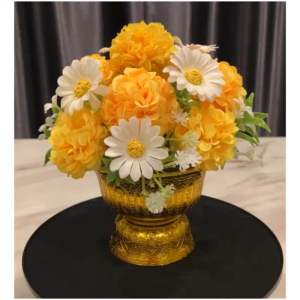 10 ซม พานดอกไม้ พร้อมส่ง - พานพูมดอกไม้ 10 ซม พาน พร้อมส่ง พานพูมดอกไม้ พาน สีเหลือง, สีม่วง, สีชมพู, สีฟ้า, สีแดง