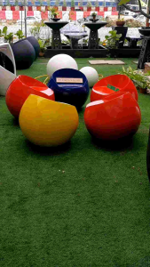 Table Chair ACE TC1 Fiberglass Seat Outdoor Balcony Lounge Garden Courtyard Hotel Guest House Furniture Taman Kerusi