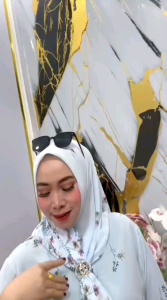 RINDU Gamis Ceruty Babydoll Premium Malaysia Model Umpak Dua Layer Set Hijab