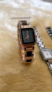 [  BISA COD ] R265 jam tangan wanita persegi MIRETE rantai model ceramic stainless steel back