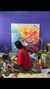 Lukisan Timbul Estetik: Hiasan Dinding Full Color & Bingkai FUTURE ART PAINTING