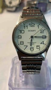 Đồng hồ nam nữ SCRIPT JAXIS size trung 34mm chống nước 10BAR đáy xoáy dây thép không gỉ khóa thông minh