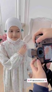 MANASIKANA Alsava OneSet Tunik Rok Setelan Anak Perempuan Motif bunga 5th-Remaja