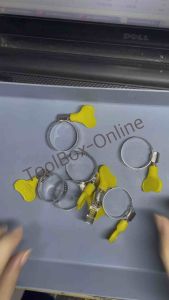 1 kotak (100 Pcs) Klem selang + Kuping 1 inch