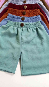 PAKET 3 PCS CELANA PENDEK ANAK PEREMPUAN CRINKLE HOTPANTS BAWAHAN