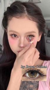 【Power0-800】ICY GRACE 17.5MM POWER LENS BIG EYES HUGE LENS NO POWER PLANO CONTACT LENSES (1 PAIR)