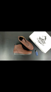 COD [ BAYAR DI TEMPAT] Sepatu Semi Boots Pria Bot Kulit CH ORIGINAL WOLF Kerja Kantor Casual Gaya Kekinian Formal Resmi Pesta Murah Hitam Coklat Tan