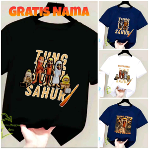 Kaos Anak Desain Lucu Tung Tung Sahur – Gratis Nama