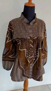 Baju Batik Wanita Modern Terbaru Model Kekinian 2024 Lengan Balon