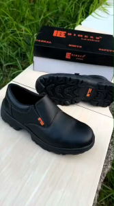 Sepatu Safety Pria Ujung Besi Sepatu Kulit Kerja Pabrik Sepatu Kerja Proyek Ankle Boots