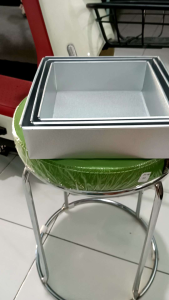 Loyang segi empat/Loyang Kotak cetakan kue bolu isi3pcs Ukuran 18X18CM *20X20CM *22X22CM TINGGI 6CM BAHAN GALVANIS/GALVALUM Termurah dan berkualitas tinggi