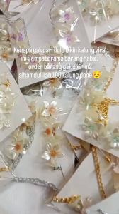KALUNG HIJAB//PREMIUM CRYSTAL BEADS NECKLACE HIJAB//KALUNG DAILY HIJAB FASHION GOLD KOREA//kalung choker mutiara kristal//kalung mutiara bunga//kalung mutiara kelopak//kalung hijab