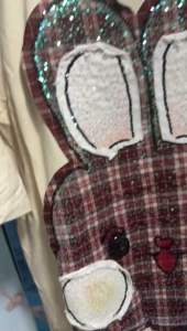 Ready stock oversize YBDW Cute rabbit patchwork top Y69377